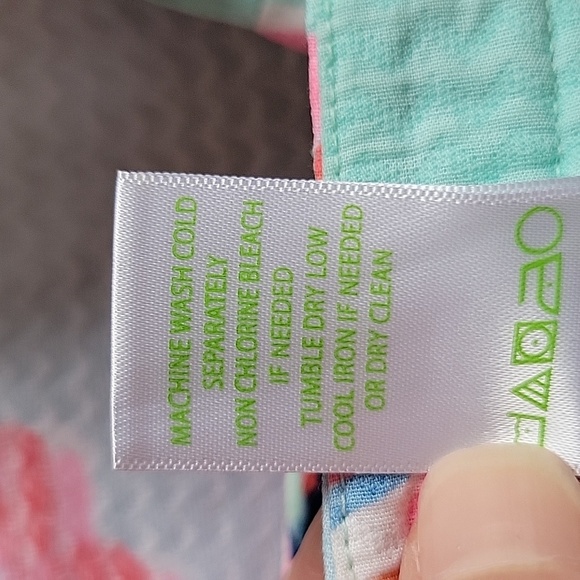 Lilly Pulitzer Addie Shorts Ocean Theme Blue Mint Green Colorful Cotton Sz 6 - Picture 7 of 7